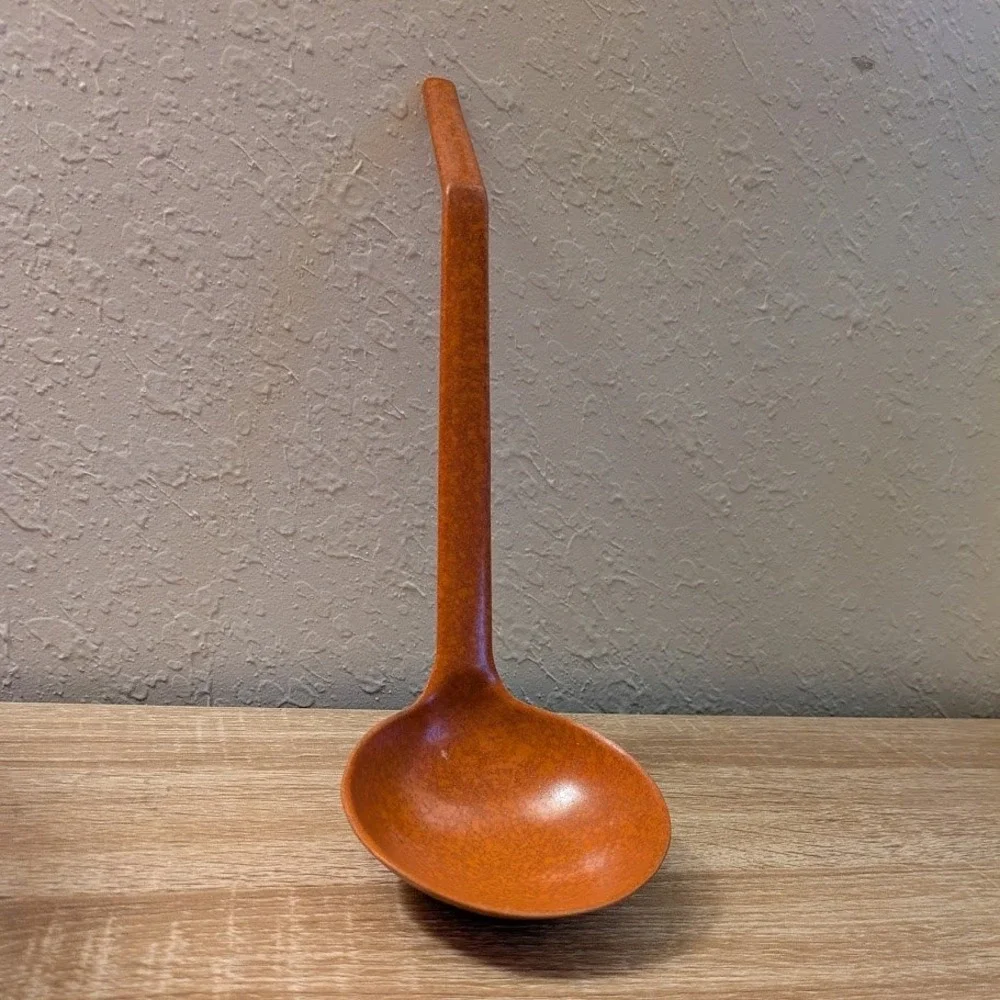 VTG Flintwood Orange Melamine Soup Ladle Long Handle Kitchen Serving Utensil‎